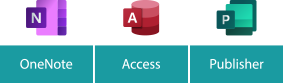 OneNote, Access, Publisher